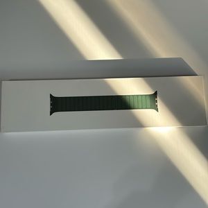 Apple Watch 45mm Sequoia Green Leather Link